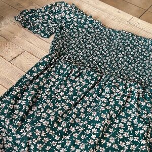 Floral Green Midi Dress
